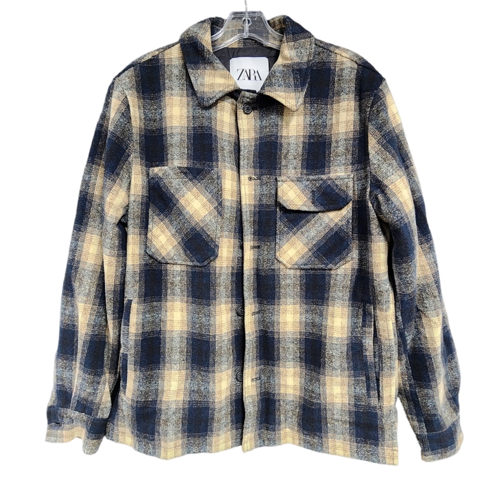 ZARA Checked Shirt Jacket Size Medium